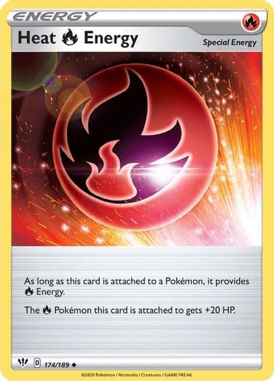 Heat R Energy SWSH03: Darkness Ablaze Pokemon card