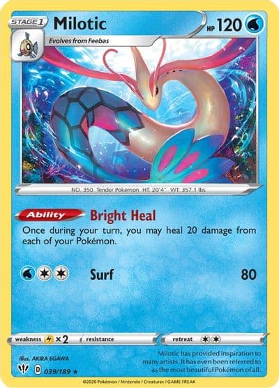 Milotic SWSH03: Darkness Ablaze Pokemon card