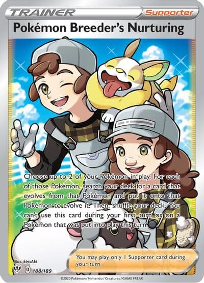 Pokemon Breeder's Nurturing (Full Art) SWSH03: Darkness Ablaze Pokemon card