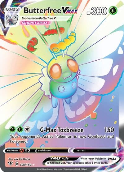 Butterfree VMAX (Secret) SWSH03: Darkness Ablaze Pokemon card