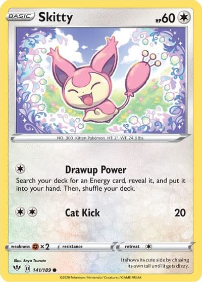 Skitty SWSH03: Darkness Ablaze Pokemon card