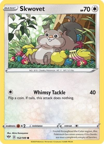 Skwovet SWSH03: Darkness Ablaze Pokemon card