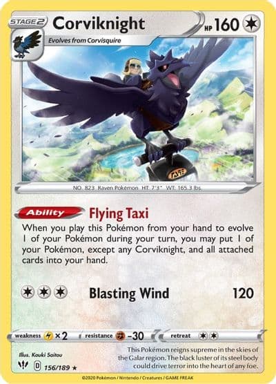 Corviknight SWSH03: Darkness Ablaze Pokemon card
