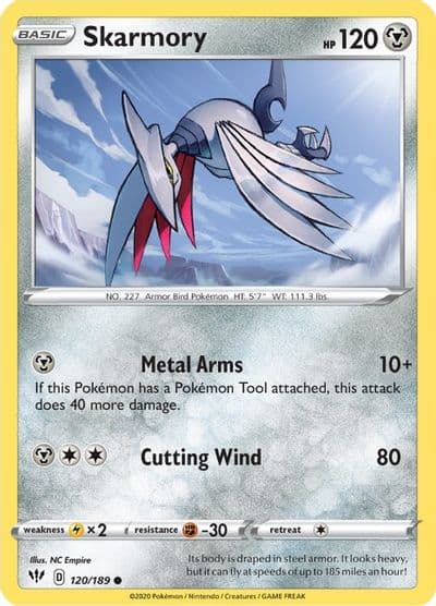 Skarmory SWSH03: Darkness Ablaze Pokemon card