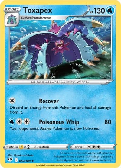Toxapex SWSH03: Darkness Ablaze Pokemon card