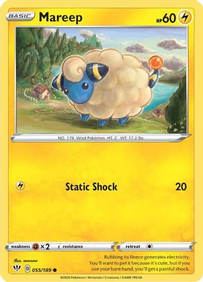 Mareep SWSH03: Darkness Ablaze Pokemon card