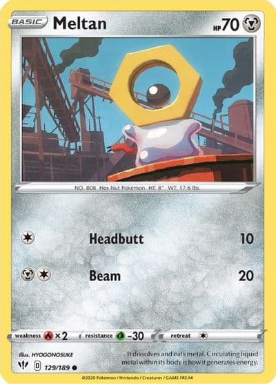 Meltan SWSH03: Darkness Ablaze Pokemon card