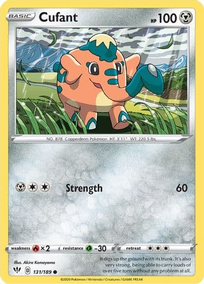 Cufant SWSH03: Darkness Ablaze Pokemon card