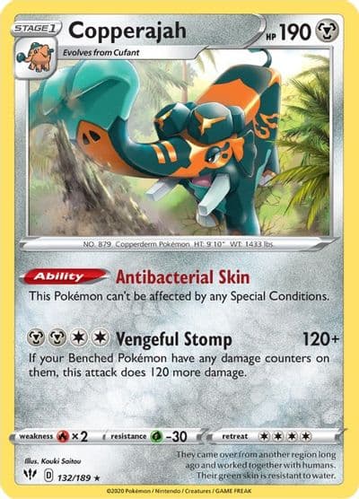 Copperajah SWSH03: Darkness Ablaze Pokemon card