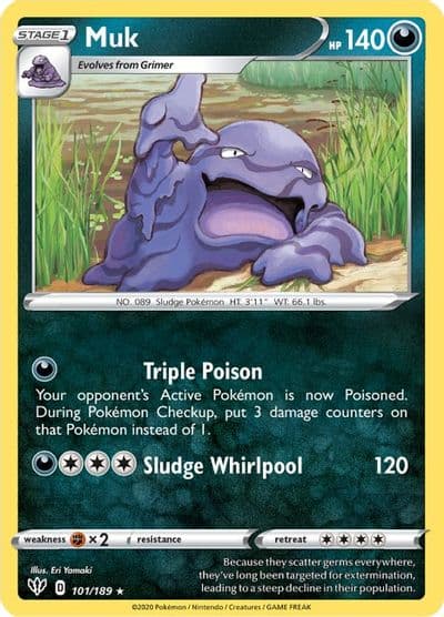 Muk SWSH03: Darkness Ablaze Pokemon card