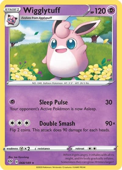 Wigglytuff SWSH03: Darkness Ablaze Pokemon card