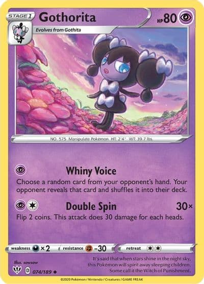 Gothorita SWSH03: Darkness Ablaze Pokemon card