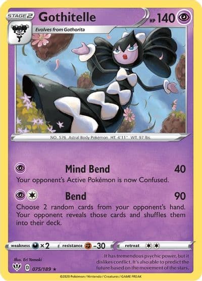Gothitelle SWSH03: Darkness Ablaze Pokemon card