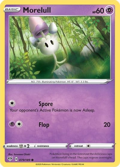 Morelull SWSH03: Darkness Ablaze Pokemon card