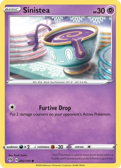 Sinistea SWSH03: Darkness Ablaze Pokemon card