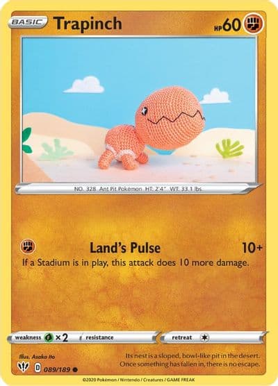 Trapinch SWSH03: Darkness Ablaze Pokemon card