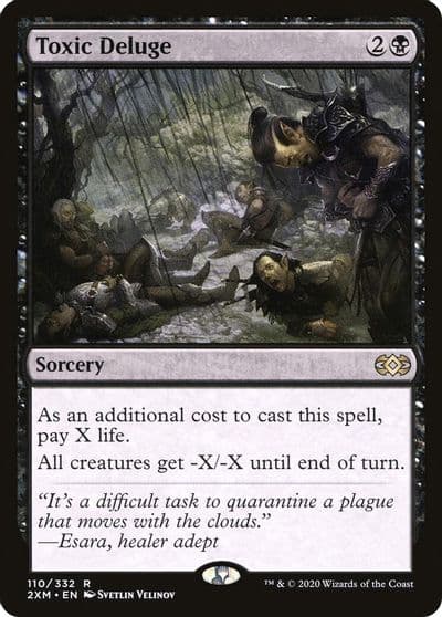 Toxic Deluge Double Masters Magic card