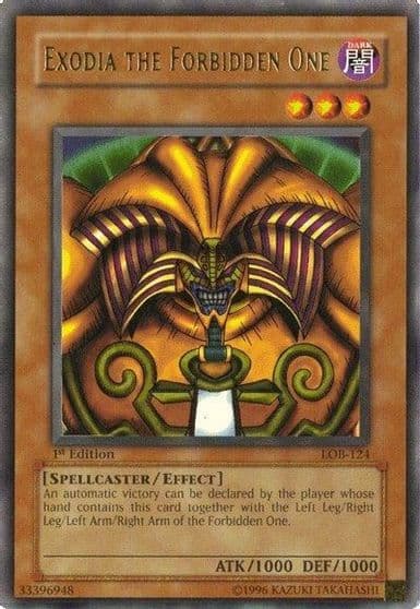Exodia the Forbidden One The Legend of Blue Eyes White Dragon Yu-Gi-Oh! card
