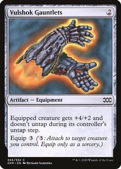 Vulshok Gauntlets Double Masters Magic card