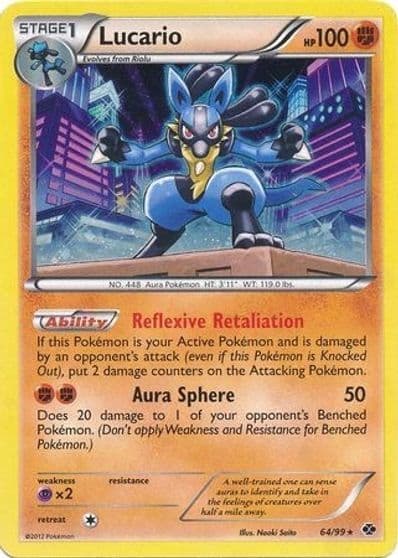 Lucario (Cosmos Holo) Blister Exclusives Pokemon card