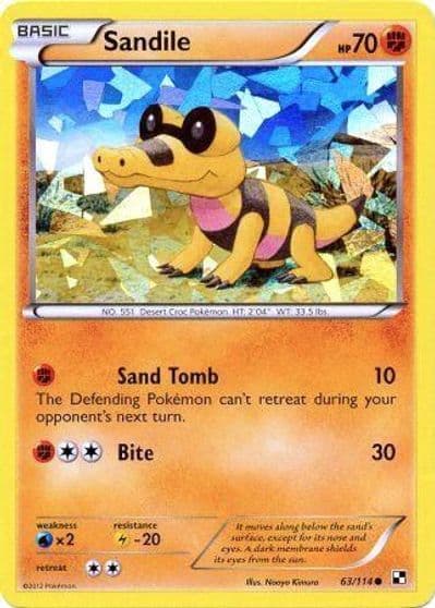 Sandile (Cracked Ice Holo) Miscellaneous Cards & Products Pokemon card