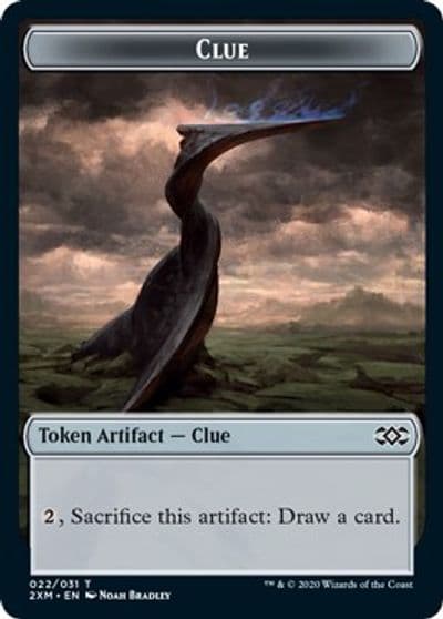 Clue Plant Double Sided Token Double Masters Magic card