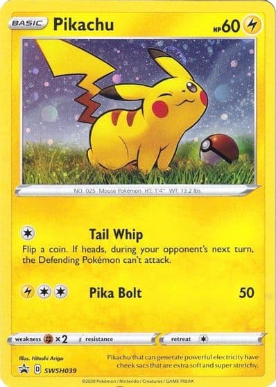 Pikachu - SWSH039 SWSH: Sword & Shield Promo Cards Pokemon card