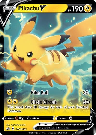 Pikachu V - SWSH063 SWSH: Sword & Shield Promo Cards Pokemon card