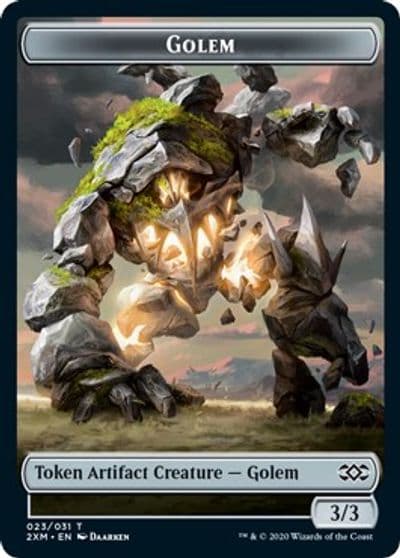 Golem Thopter 008 Double Sided Token Double Masters Magic card