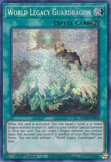 World Legacy Guardragon 2020 Tin of Lost Memories Yu-Gi-Oh! card