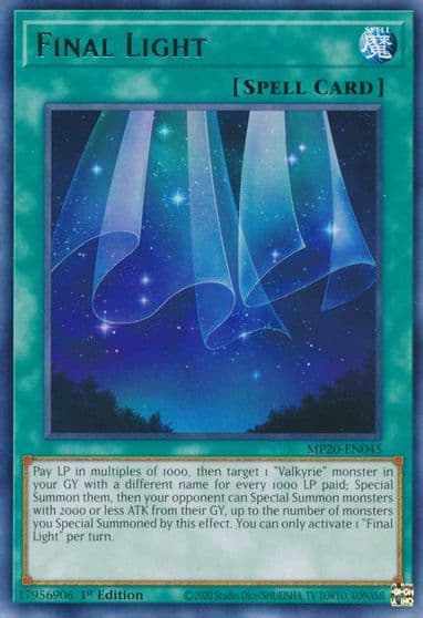 Final Light 2020 Tin of Lost Memories Yu-Gi-Oh! card