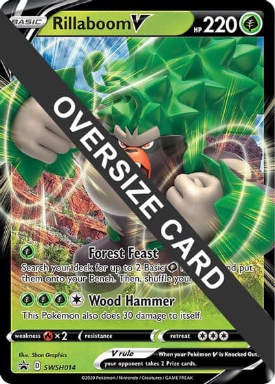 Rillaboom V - SWSH014 Jumbo Cards Pokemon card