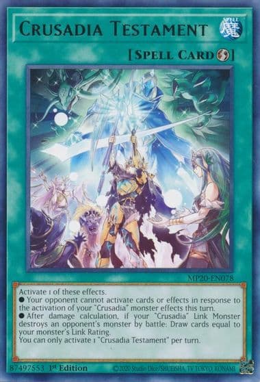 Crusadia Testament 2020 Tin of Lost Memories Yu-Gi-Oh! card