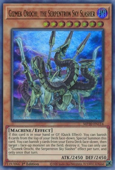 Gizmek Orochi the Serpentron Sky Slasher 2020 Tin of Lost Memories Yu-Gi-Oh! card