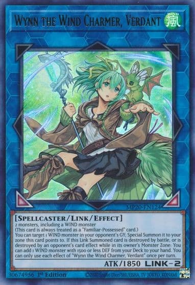 Wynn the Wind Charmer Verdant 2020 Tin of Lost Memories Yu-Gi-Oh! card