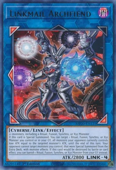 Linkmail Archfiend 2020 Tin of Lost Memories Yu-Gi-Oh! card
