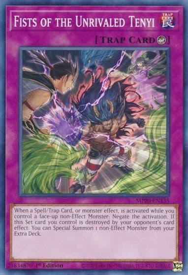 Fists of the Unrivaled Tenyi 2020 Tin of Lost Memories Yu-Gi-Oh! card