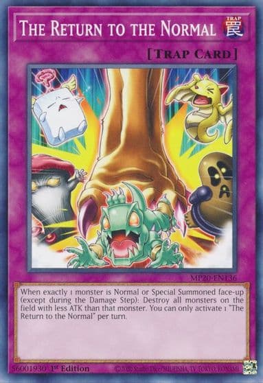 The Return to the Normal 2020 Tin of Lost Memories Yu-Gi-Oh! card