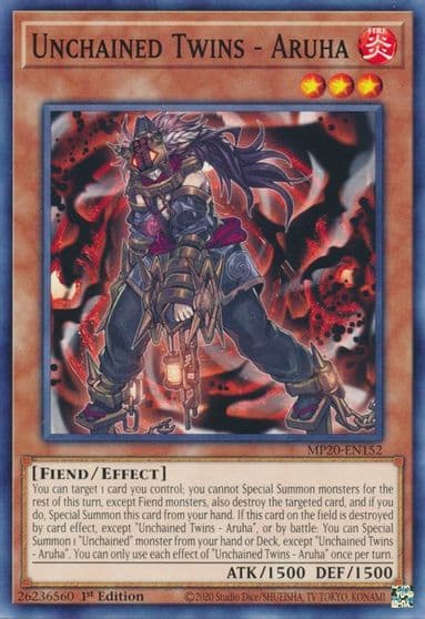 Unchained Twins Aruha 2020 Tin of Lost Memories Yu-Gi-Oh! card