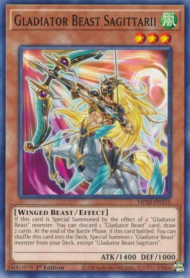 Gladiator Beast Sagittarii 2020 Tin of Lost Memories Yu-Gi-Oh! card