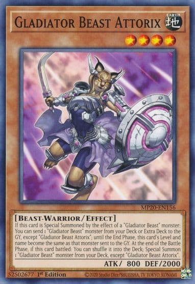 Gladiator Beast Attorix 2020 Tin of Lost Memories Yu-Gi-Oh! card
