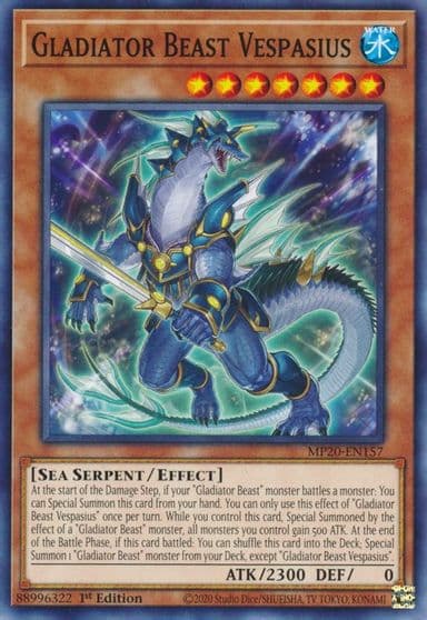 Gladiator Beast Vespasius 2020 Tin of Lost Memories Yu-Gi-Oh! card