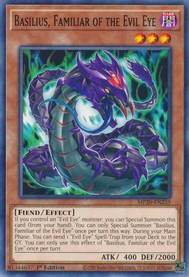 Basilius Familiar of the Evil Eye 2020 Tin of Lost Memories Yu-Gi-Oh! card