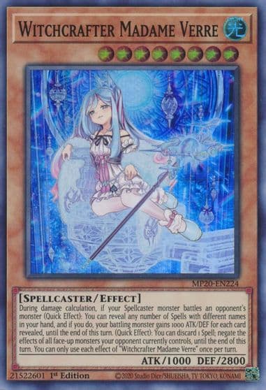 Witchcrafter Madame Verre 2020 Tin of Lost Memories Yu-Gi-Oh! card