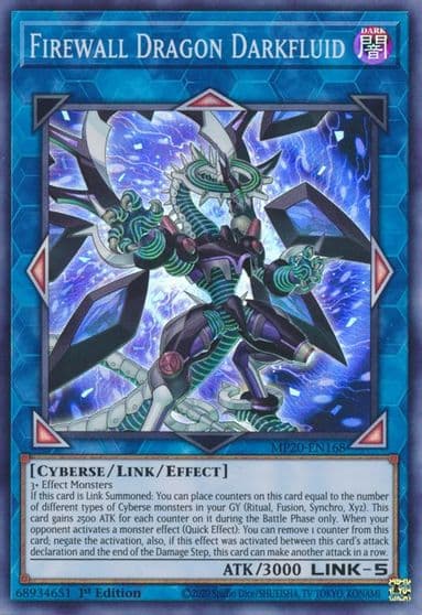 Firewall Dragon Darkfluid 2020 Tin of Lost Memories Yu-Gi-Oh! card
