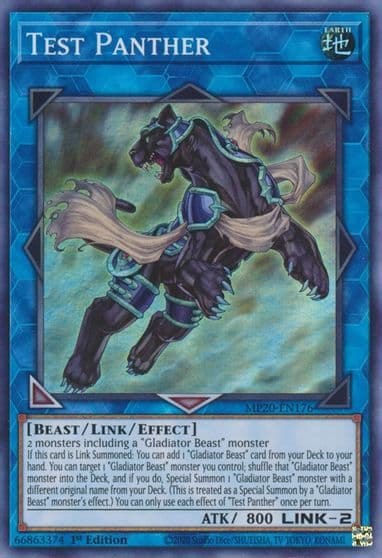 Test Panther 2020 Tin of Lost Memories Yu-Gi-Oh! card