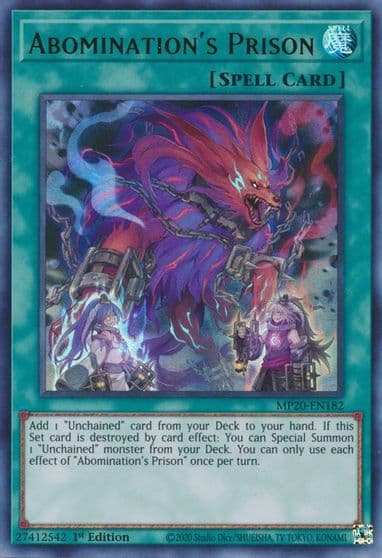Abominations Prison 2020 Tin of Lost Memories Yu-Gi-Oh! card
