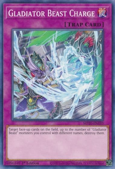 Gladiator Beast Charge 2020 Tin of Lost Memories Yu-Gi-Oh! card