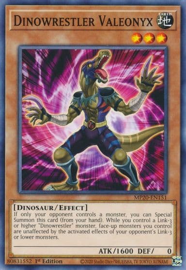 Dinowrestler Valeonyx 2020 Tin of Lost Memories Yu-Gi-Oh! card