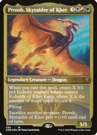 Prossh Skyraider of Kher Foil Etched Commander Legends Magic card